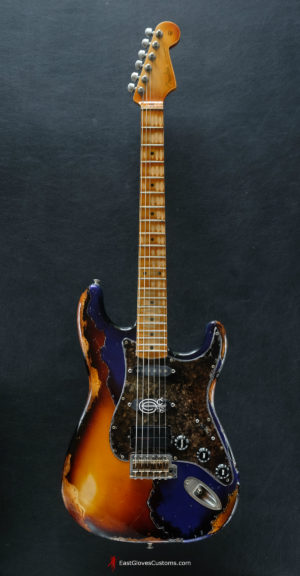 Fender Stratocaster Midnight Blue/Sunburst Heavy Aged Relic (SOLD) - Image 2
