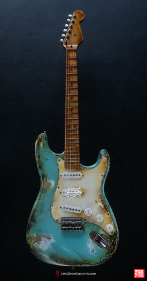 Fender Stratocaster Daphne Blue Heavy Aged Relic (SOLD) - Image 9