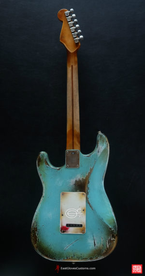 Fender Stratocaster Daphne Blue Heavy Aged Relic (SOLD) - Image 10