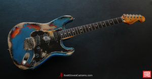 Fender Stratocaster Pelham Blue/Sunburst Heavy Aged Relic (SOLD) - Image 13