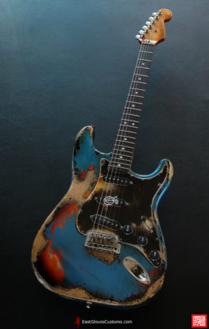 Fender Stratocaster Pelham Blue/Sunburst Heavy Aged Relic (SOLD) - Image 5