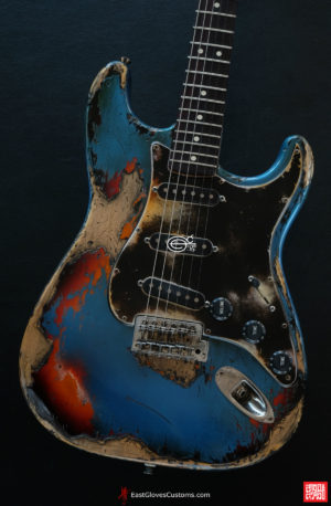 Fender Stratocaster Pelham Blue/Sunburst Heavy Aged Relic (SOLD) - Image 7