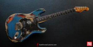 Fender Stratocaster Pelham Blue/Sunburst Heavy Aged Relic (SOLD) - Image 3