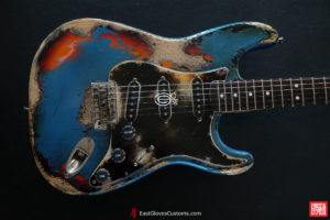 Fender Stratocaster Pelham Blue/Sunburst Heavy Aged Relic (SOLD) - Image 11