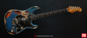 Fender Stratocaster Pelham Blue/Sunburst Heavy Aged Relic (SOLD) - Image 15