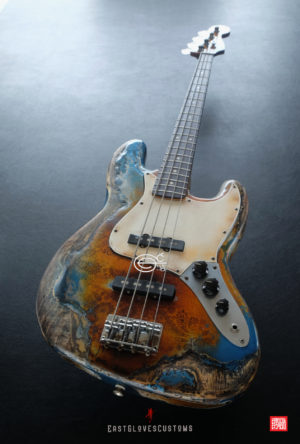 Fender Jazz Pelham Blue/Amber Paisley Bass Heavy Aged Relic (SOLD)