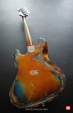 Fender Jazz Pelham Blue/Amber Paisley Bass Heavy Aged Relic (SOLD) - Image 5