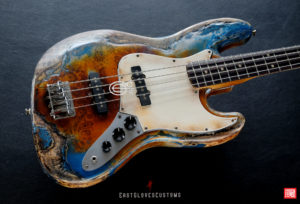Fender Jazz Pelham Blue/Amber Paisley Bass Heavy Aged Relic (SOLD) - Image 12