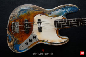Fender Jazz Pelham Blue/Amber Paisley Bass Heavy Aged Relic (SOLD) - Image 7