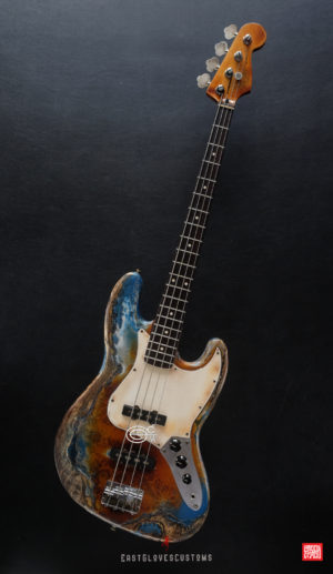 Fender Jazz Pelham Blue/Amber Paisley Bass Heavy Aged Relic (SOLD) - Image 13