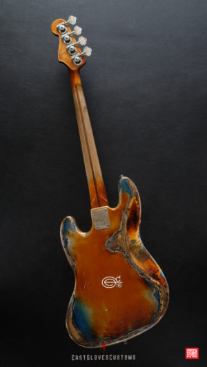 Fender Jazz Pelham Blue/Amber Paisley Bass Heavy Aged Relic (SOLD) - Image 14