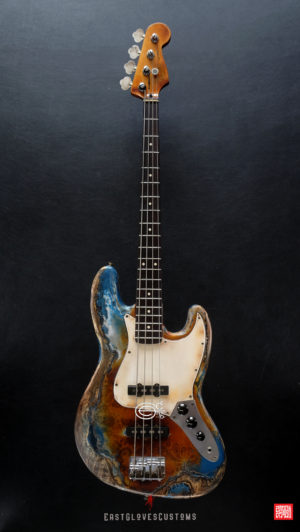 Fender Jazz Pelham Blue/Amber Paisley Bass Heavy Aged Relic (SOLD) - Image 19