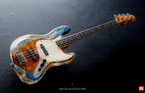 Fender Jazz Pelham Blue/Amber Paisley Bass Heavy Aged Relic (SOLD) - Image 17