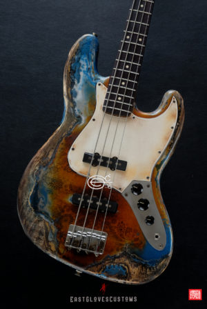 Fender Jazz Pelham Blue/Amber Paisley Bass Heavy Aged Relic (SOLD) - Image 10