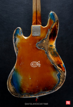 Fender Jazz Pelham Blue/Amber Paisley Bass Heavy Aged Relic (SOLD) - Image 11