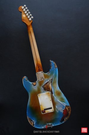 Fender Stratocaster Pelham Blue/Amber Paisley Made in USA Heavy Aged Relic (SOLD) - Image 14