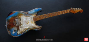 Fender Stratocaster Pelham Blue/Amber Paisley Made in USA Heavy Aged Relic (SOLD) - Image 17