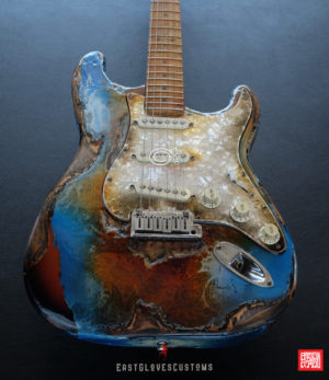 Fender Stratocaster Pelham Blue/Amber Paisley Made in USA Heavy Aged Relic (SOLD)
