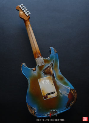 Fender Stratocaster Pelham Blue/Amber Paisley Made in USA Heavy Aged Relic (SOLD) - Image 6