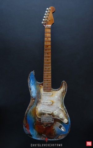 Fender Stratocaster Pelham Blue/Amber Paisley Made in USA Heavy Aged Relic (SOLD) - Image 18
