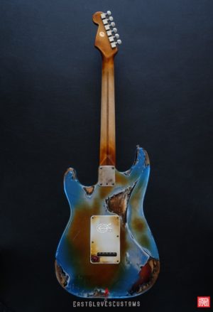Fender Stratocaster Pelham Blue/Amber Paisley Made in USA Heavy Aged Relic (SOLD) - Image 19