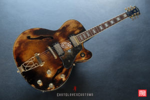 Hohner SE-400 Professional Natural Amber Finish Heavy Aged Relic by East Gloves Customs (SOLD) - Image 5