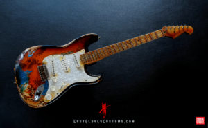 Fender Stratocaster 50th Anniversary Deluxe Series Sunburst Paisley/Pelham Blue Heavy Relic (SOLD) - Image 10