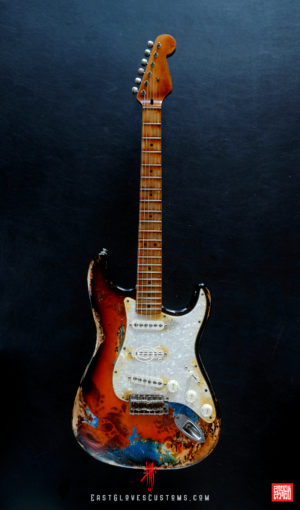 Fender Stratocaster 50th Anniversary Deluxe Series Sunburst Paisley/Pelham Blue Heavy Relic (SOLD) - Image 14