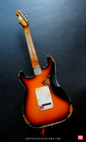 Fender Stratocaster 50th Anniversary Deluxe Series Sunburst Paisley/Pelham Blue Heavy Relic (SOLD) - Image 9