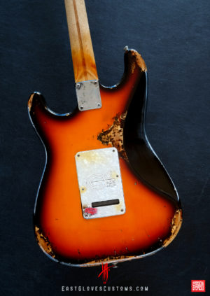 Fender Stratocaster 50th Anniversary Deluxe Series Sunburst Paisley/Pelham Blue Heavy Relic (SOLD) - Image 5